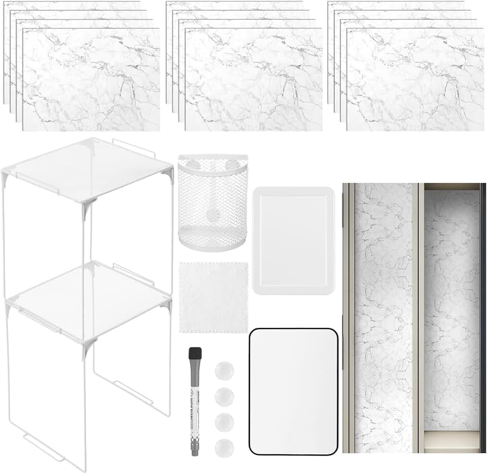 Tinideya 23 Pcs Back to School Magnetic Locker Organizer Accessories,White
