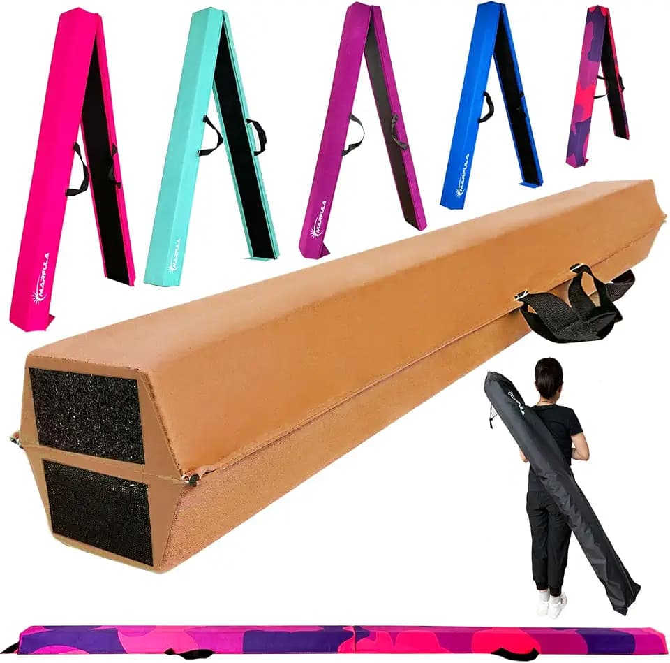 Marfula 6 FT / 8 FT / 9 FT Folding Gymnastics Beam Foam Balance Floor Beam
