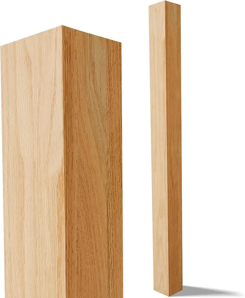 CroBlissful 1 Pcs Newel Post Red Oak Color Stair 3 x 3 x 48 Inch
