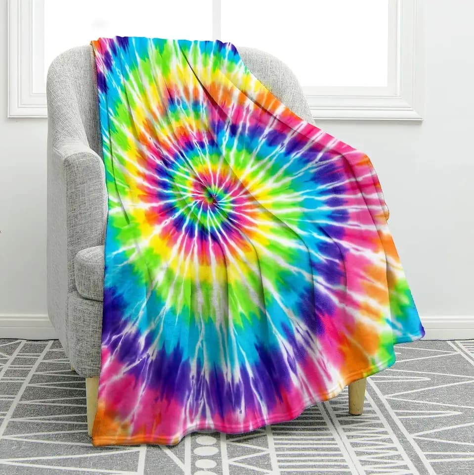 Jekeno Tie Dye Gifts Blanket Colorful Throw Blanket