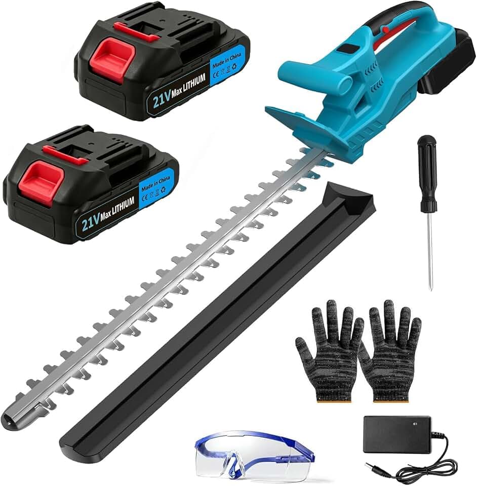 Akku‑Heckenschere für Makita‑Akkus,mit 2 x 2000mAh Akkus und Ladegerät