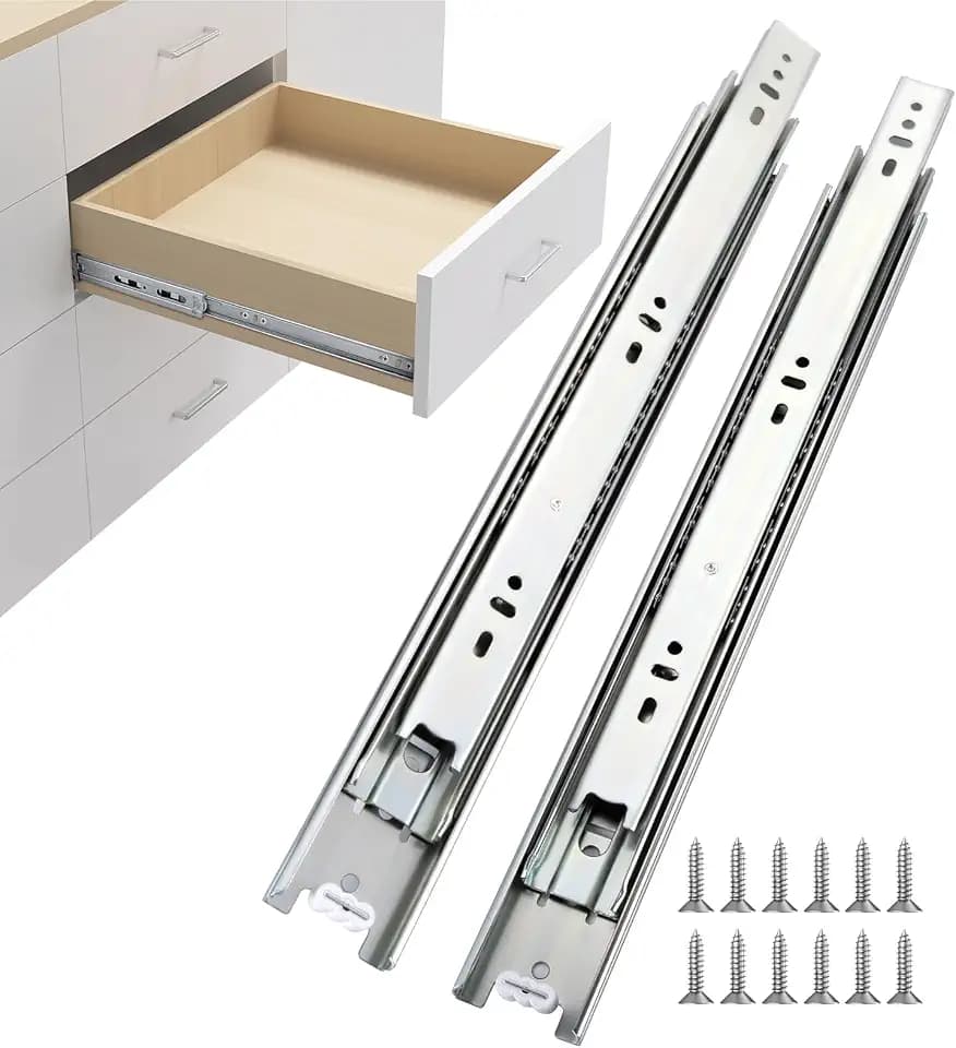 homdiy Side Mount Drawer Slides 22 Inch 6 Pairs Heavy Duty 100 LB Capacity
