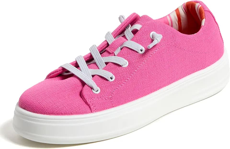 Dearfoams Women's Shoes - Mabel Lightweight Comfortable Easy Slip on Sneaker with Arch Support