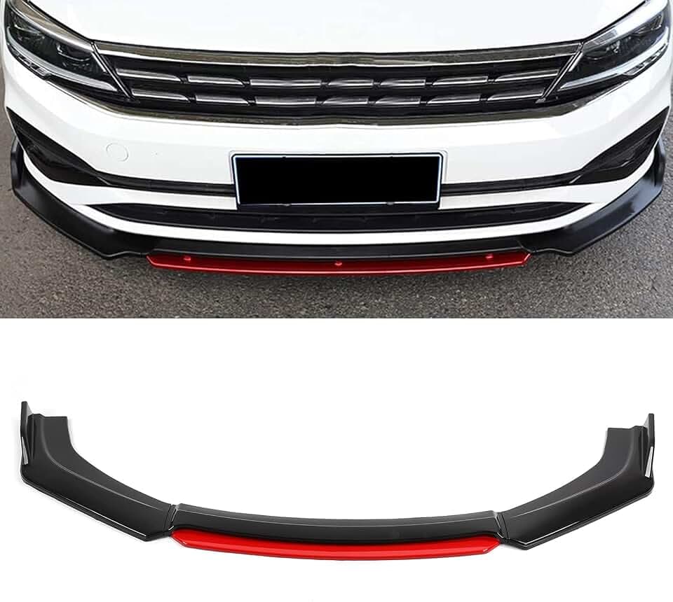 Frontstoßstange Lippe, Frontspoiler Frontlippe Universal, Auto Stoßstangenschutz Frontstoßstangenlippe Splitter Kinnspoiler, Spoilerlippe Lip Spoiler Kinn Body Kit Schutz Exterieur Aerodynamikteile