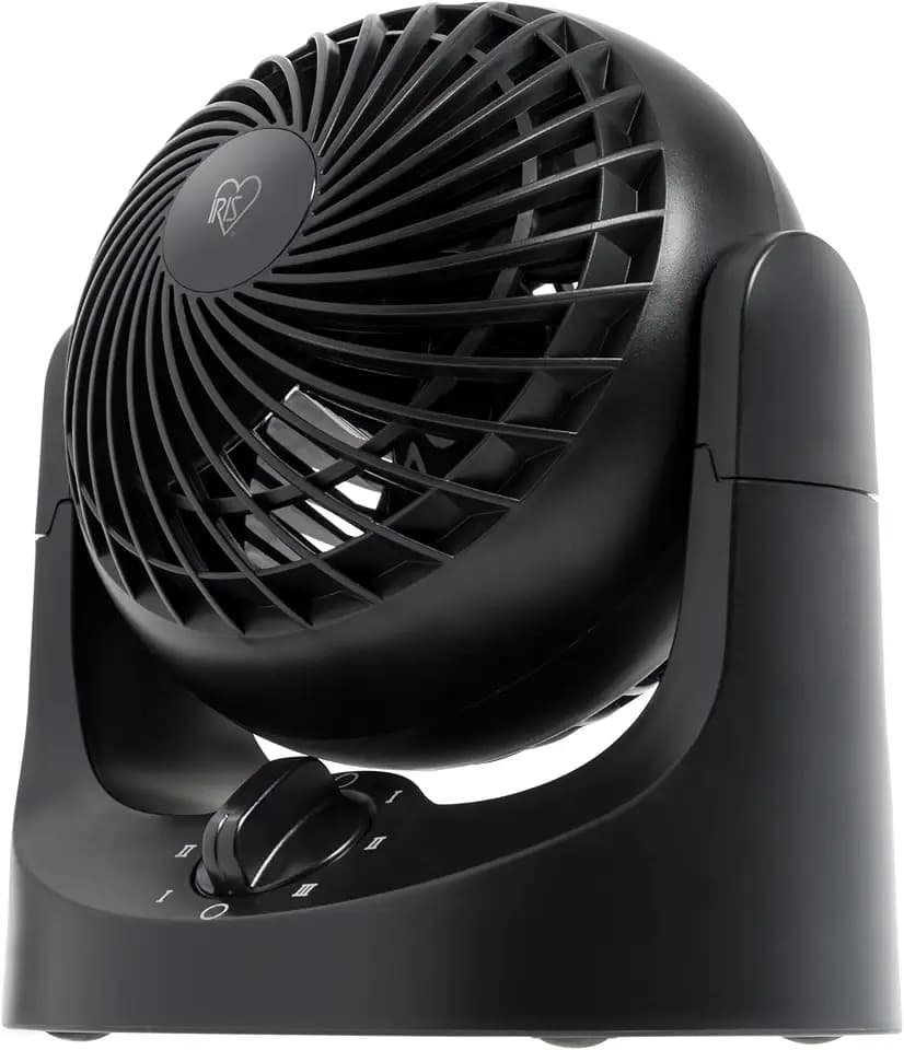 IRIS USA WOOZOO Mini Desk Fan, Dorm Bedside Office, Quiet, 112° Tilt, Black