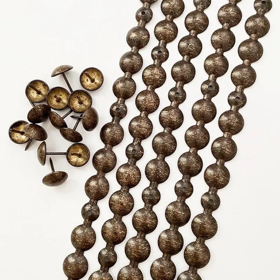 5Meters Upholstery Tacks Strips/Decorative Nail Trims(16mm Antique Brown)