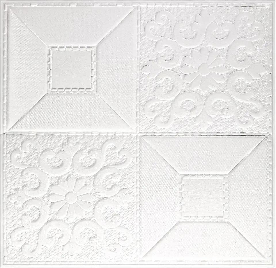 Nuanchu 20 Pcs 13.8 x 13.8 Inch Ceiling Tiles Peel and Stick, Mixed Style