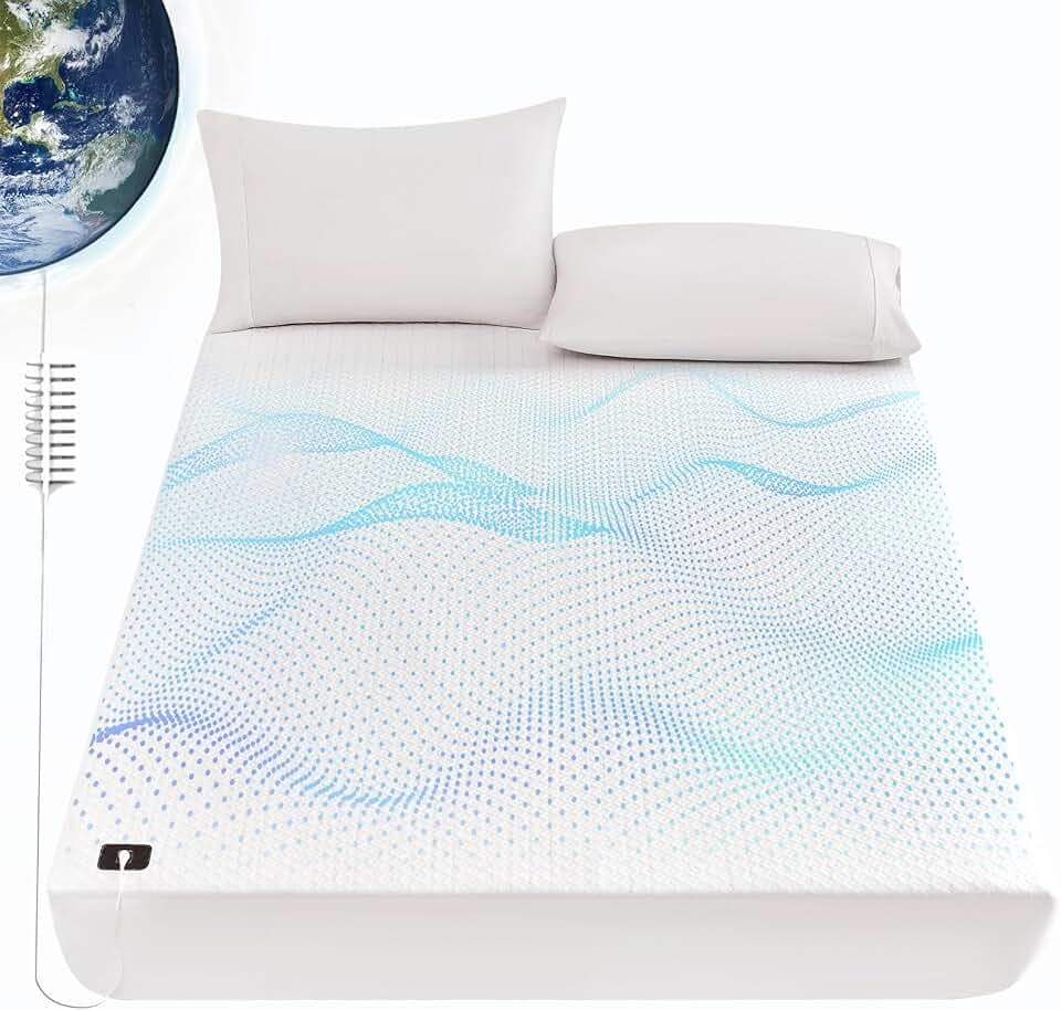 L'AGRATY Grounding Sheets King Cooling Fiber with 10% Pure Silver White