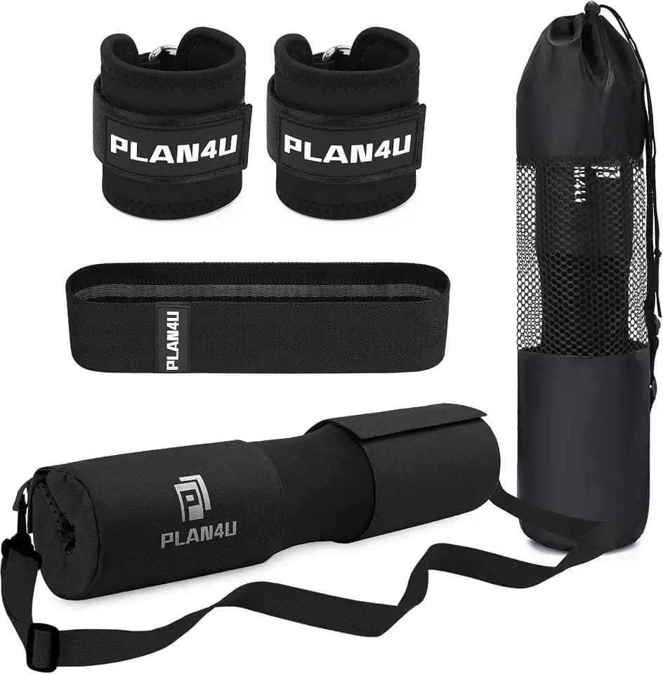 Plan4U Barbell Pad Set for Squat Hip Thrusts Upgraded Anti-Slip Grain