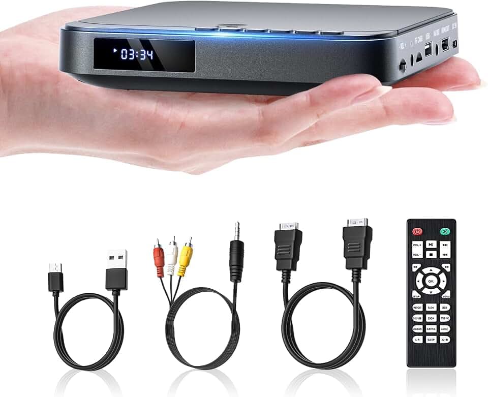 DESOBRY DVD Player HDMI für Fernseher, HD 1080P, Regionalcodefrei