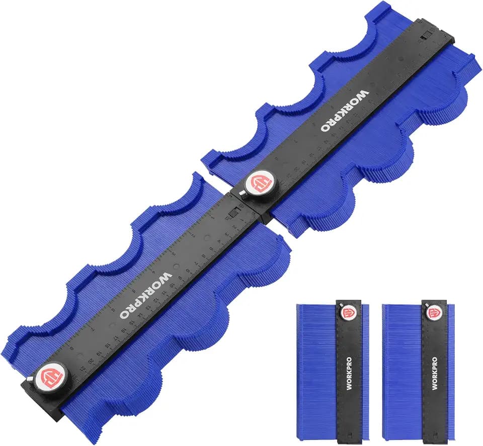 WORKPRO Connectable Contour Gauge (10"+10"), Profile Duplicator with Lock