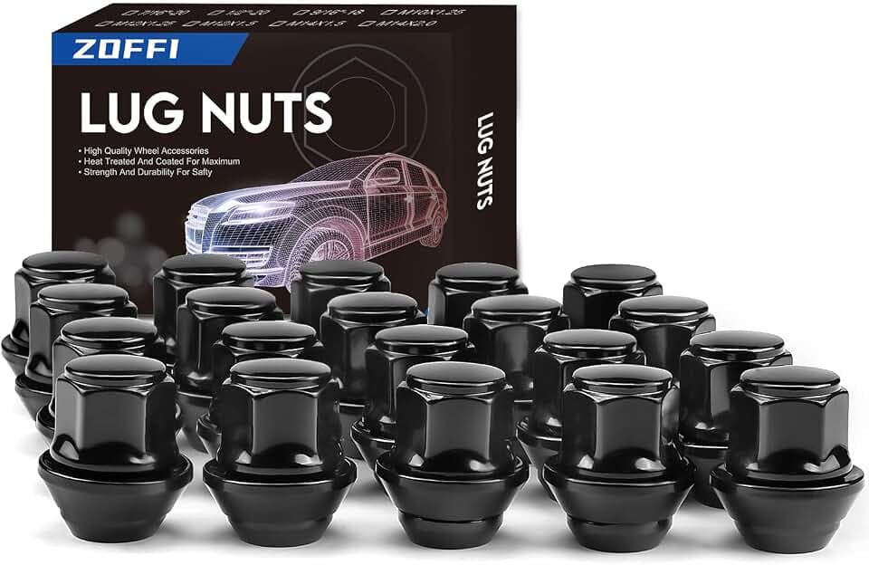 M12 x 1,5 Schwarz OEM Factory Style Kegel Sitz Radmuttern für die meisten Ford Fiesta Focus Fusion Fabrik Räder – 20 Stück Schwarz geschlossenes Ende M12 x 1,5 Lug Nuts