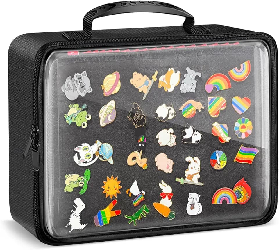 Enamel Pin Display Book, 18 Page Storage and Organization Pin Bag