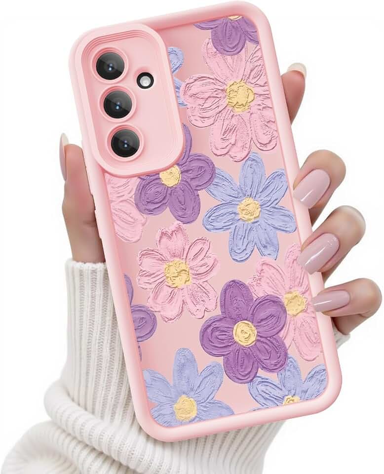 Case for Samsung Galaxy S24 FE 5G, Silicone Shockproof Cover Women
