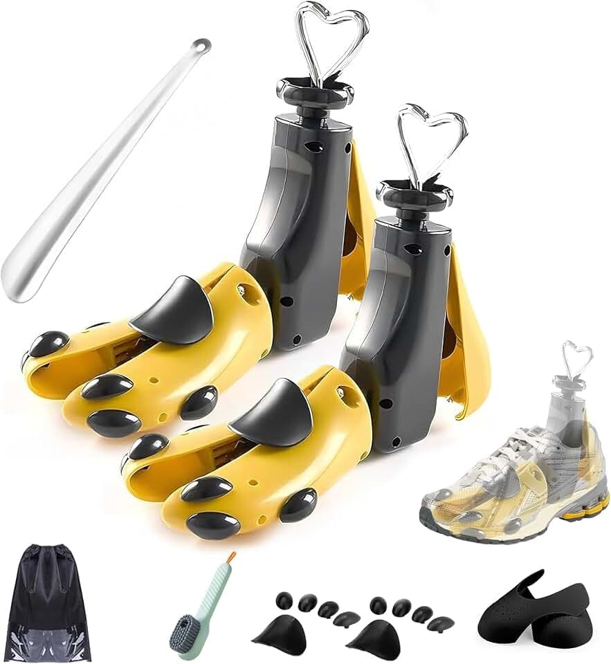 4-Way Adjustable Shoe Stretcher for Men & Women, Leather Boot Widener - Fits Wide Feet, Sneakers, Dress Shoes