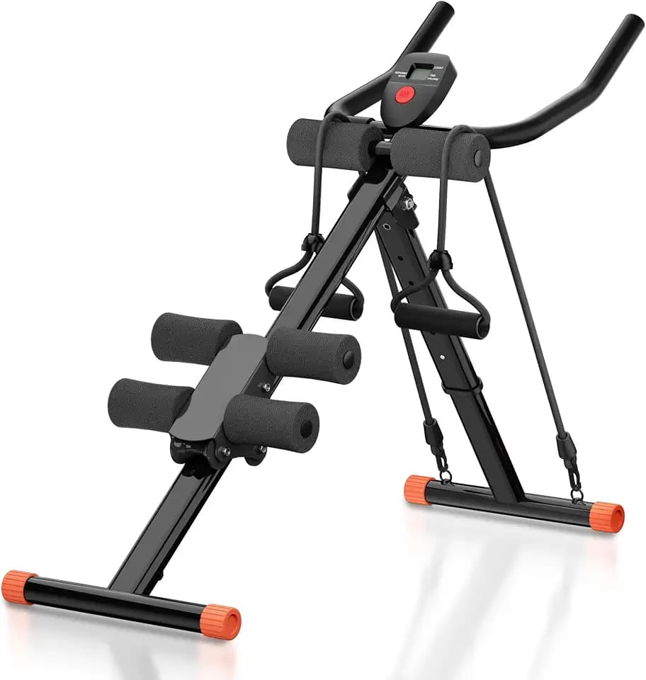Abdominal Trainers - Adjustable Ab Trainer Machine, Foldable Abdominal Workout Equipment with Knee Protection - Home Gym Core Strength Trainer for Men & Women
