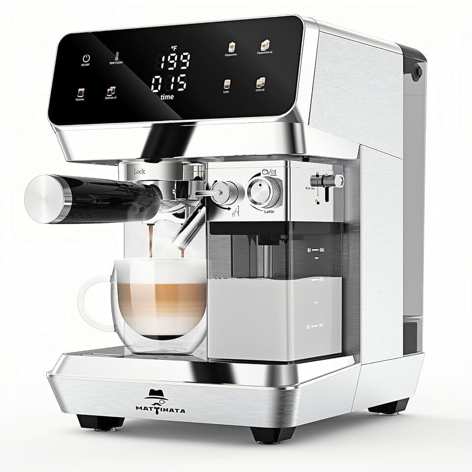 MAttinata 1833L Espresso Machine with Auto Milk Frother, Cappuccino Machine
