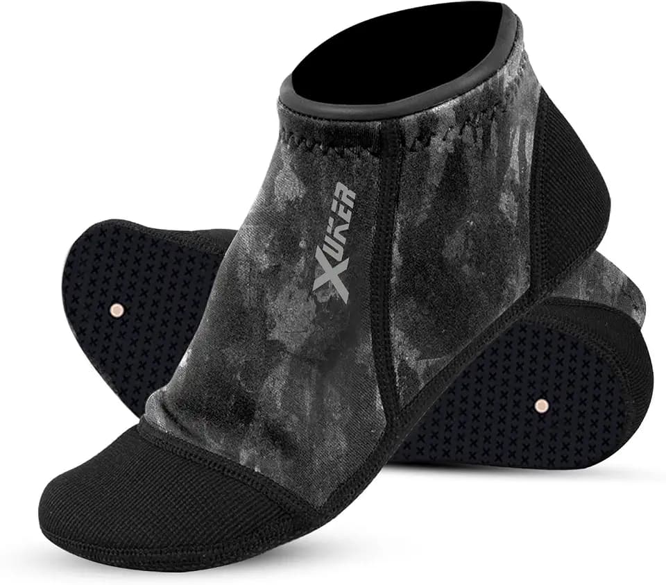 XUKER 3mm Neoprene Water Fin Socks for Dive Snorkel Swim Surf Men Women