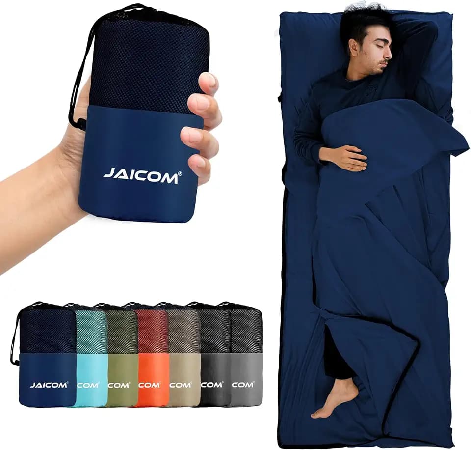 JAICOM Sleeping Bag Liner, Travel Sheets Ultralight Summer Sleeping Bag