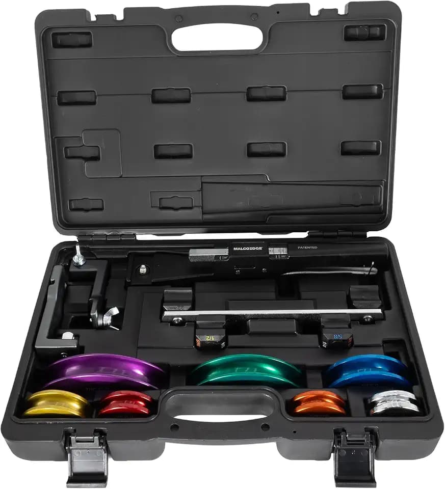 MalcoEdge TBMS Tube Bender Multi-Size Kit – Manual Tubing Bender Set for Copper and Aluminum Lines in HVAC, Plumbing, and Refrigeration Applications