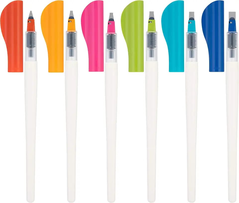 PILOT Parallel Calligraphy Pens, Assorted Point Sizes and Colors, 6-Pack