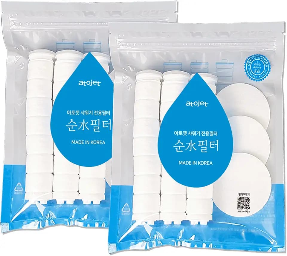Showerhead Replacement Filters Inspired By Korea's Beauty Culture | Pure Sediment Filters (Head 6pcs+Body 6pcs) for use with AJ-8200 / AJ-8200MC (AJ8200-FLT-6PC)