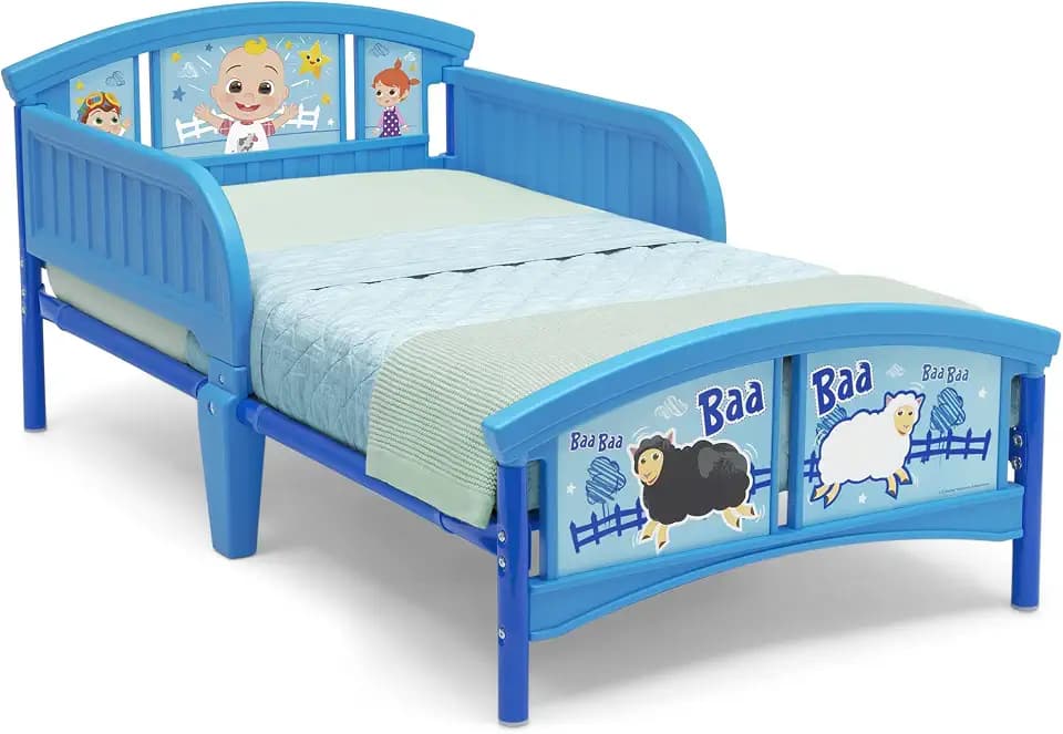 Delta Children Plastic Toddler Bed, Plastic/Steel, CoComelon