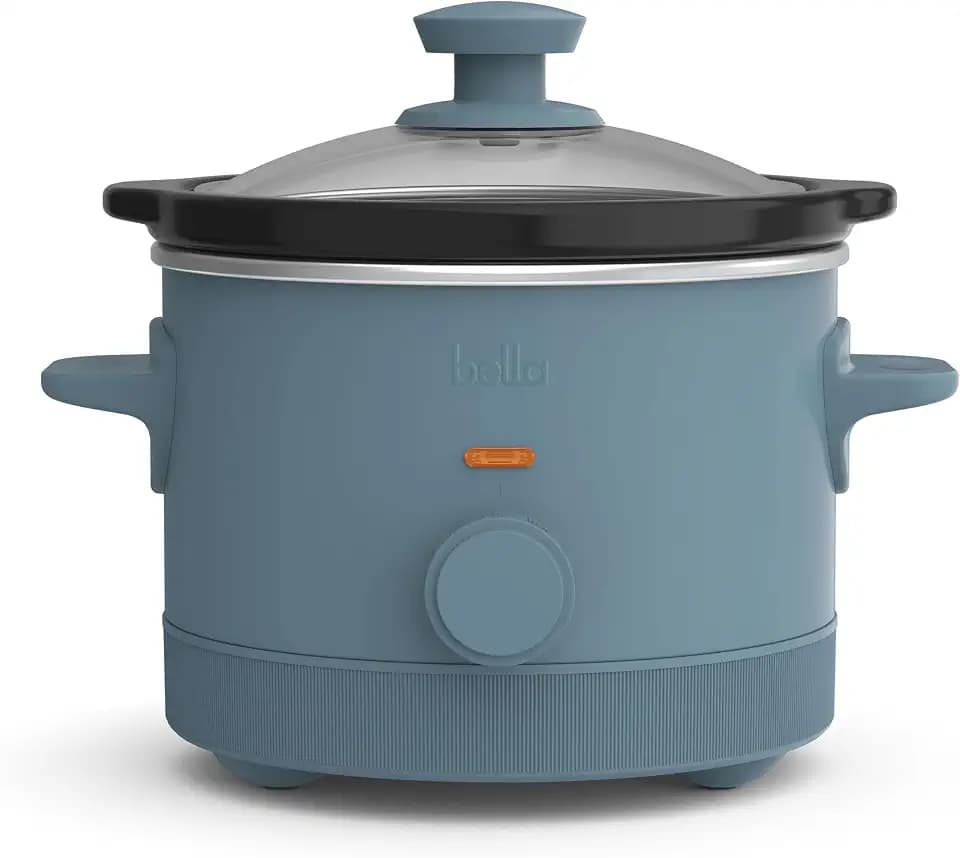 bella 1.5qt Manual Non-Toxic Slow Cooker with 3 Heat Settings, Surf
