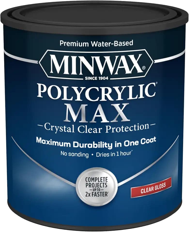 Minwax Polycrylic Max , Gloss, Clear, 1 Quart