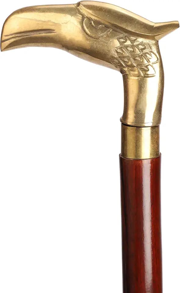 Ajuny Handgefertigt Gehstock für Männer Frauen und Senioren mit Holz und Messinggriff Leichter & Langlebiger Elegantes Design Ideales Erwachsene Geschenk