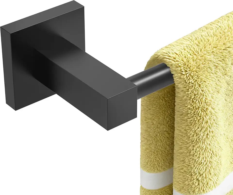 RUACQ Towel Bar 22" Towel Racks for Bathroom Wall Mounted, Matte Black