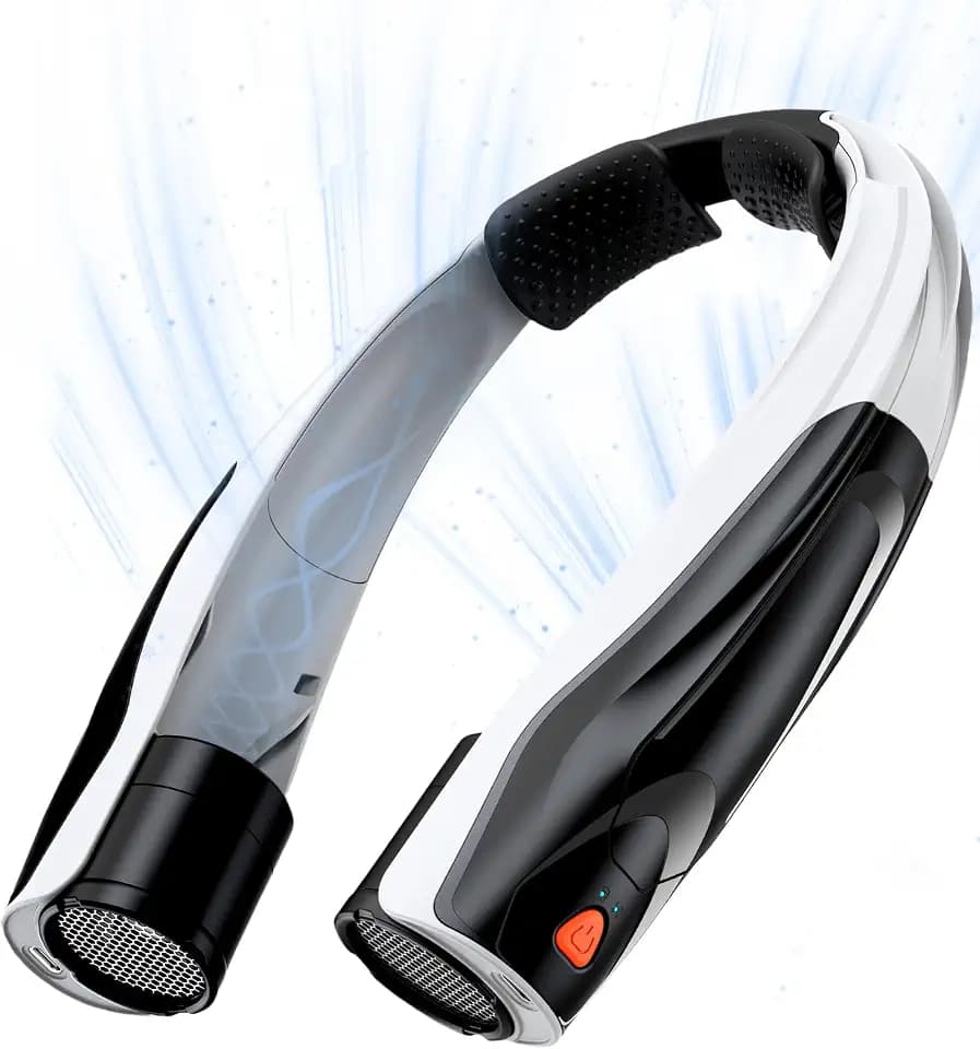 Max 21 mph Powerful Cooling Airflow Neck Fan: 6-Speed 6000mAh 8-20H Runtime
