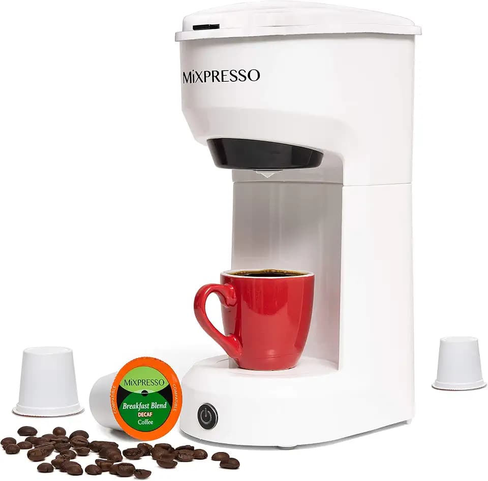 Mixpresso Single Serve Coffee Maker K Cup Coffee Maker for K Pods & Grounds