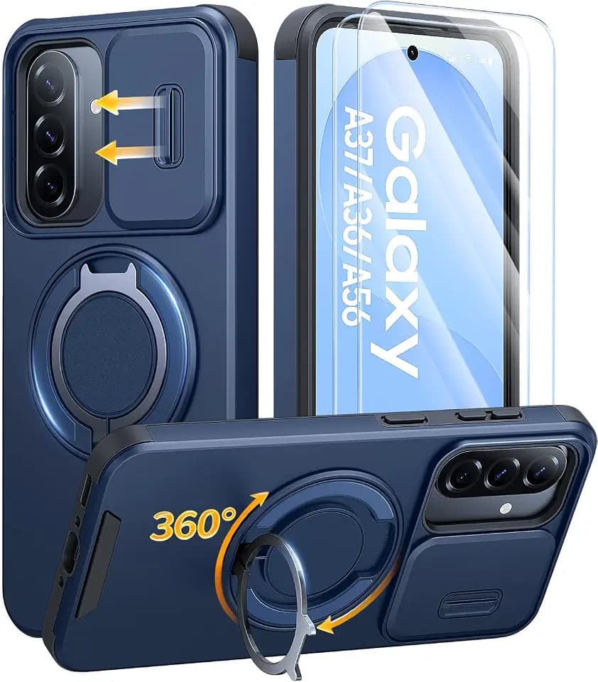 JAME for Samsung Galaxy A37/A36/A56 5G Case with Stand & Slide Camera Cover