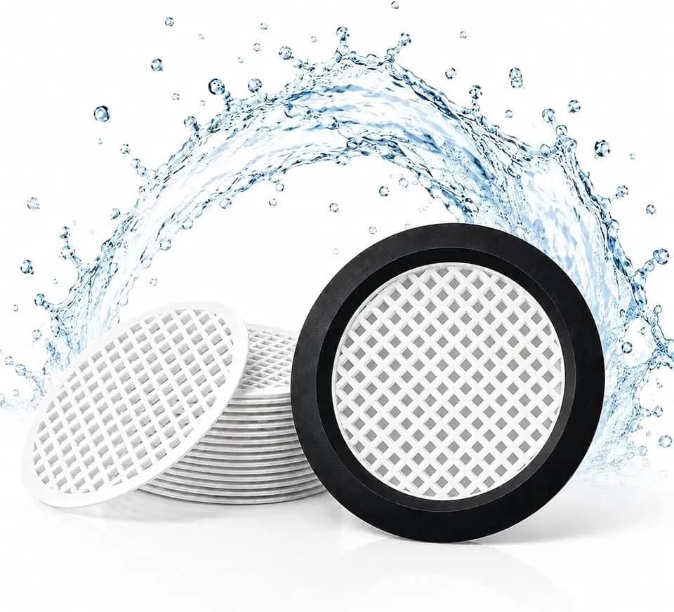 35 Pack Disposable Shower Drain Hair Catcher, Weighted Silicone Ring ZZ02
