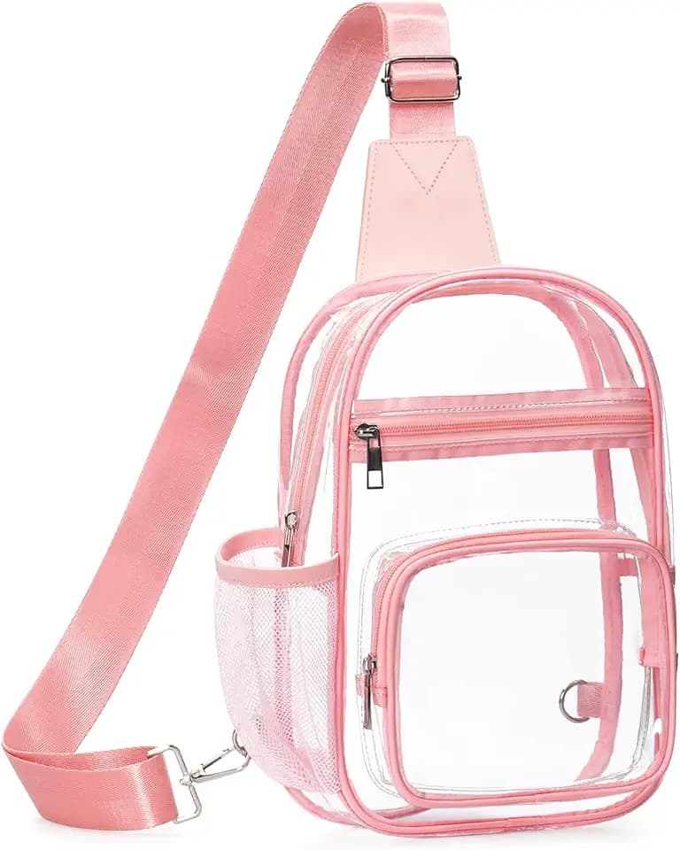 Clear Bag for Stadium Events, Clear Crossbody Purse, Sling Backpack