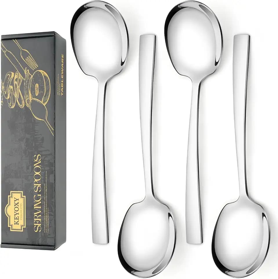 4 Piece Serving Spoons Set, 9.2-Inch Includes 4 Large Spoons