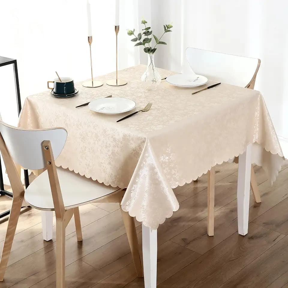 Smiry Square Waterproof Heavy Duty Vinyl Tablecloths, 70 x 70 Inch
