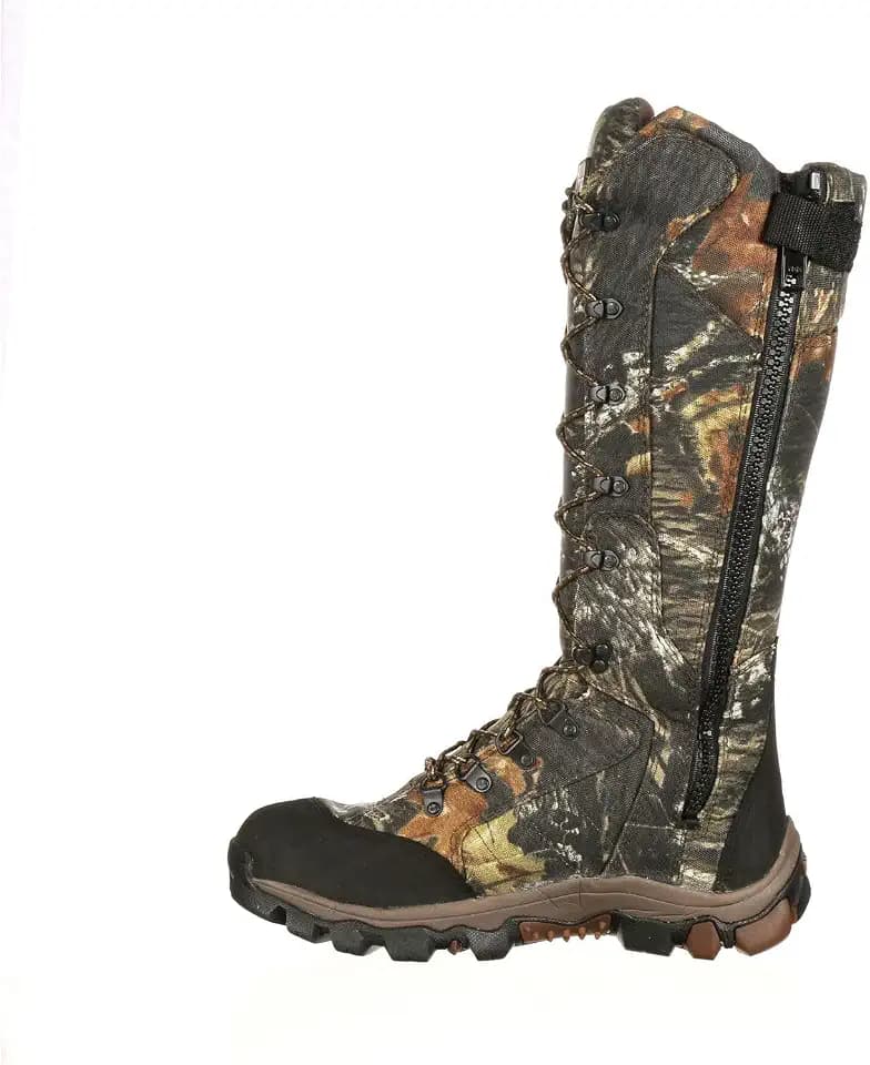 ROCKY Men's Camouflage Waterproof Side-zip Snake Boots