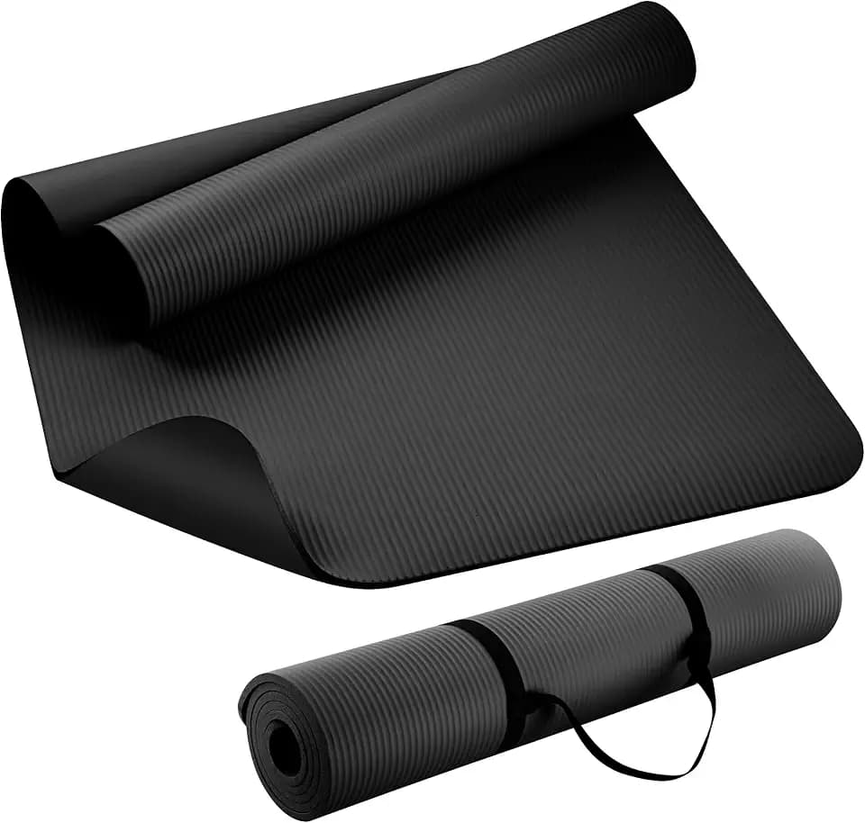 KEEP Extra Thick NBR Yoga Mat for Women & Men, 10mm Thick, 72”x32” Large Exercise Mat with Non-Slip Workout Mat for Yoga, Pilates, Stretching, Meditation – Wide & Cushioned Fitness Mat