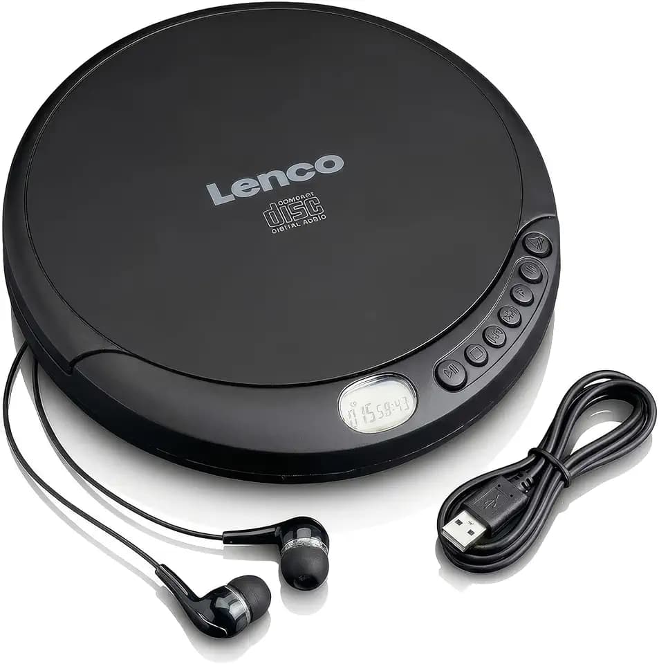 Lenco CD-010 - CD-Player - auch für Kinder - Discman - Tragbar - CD Spieler