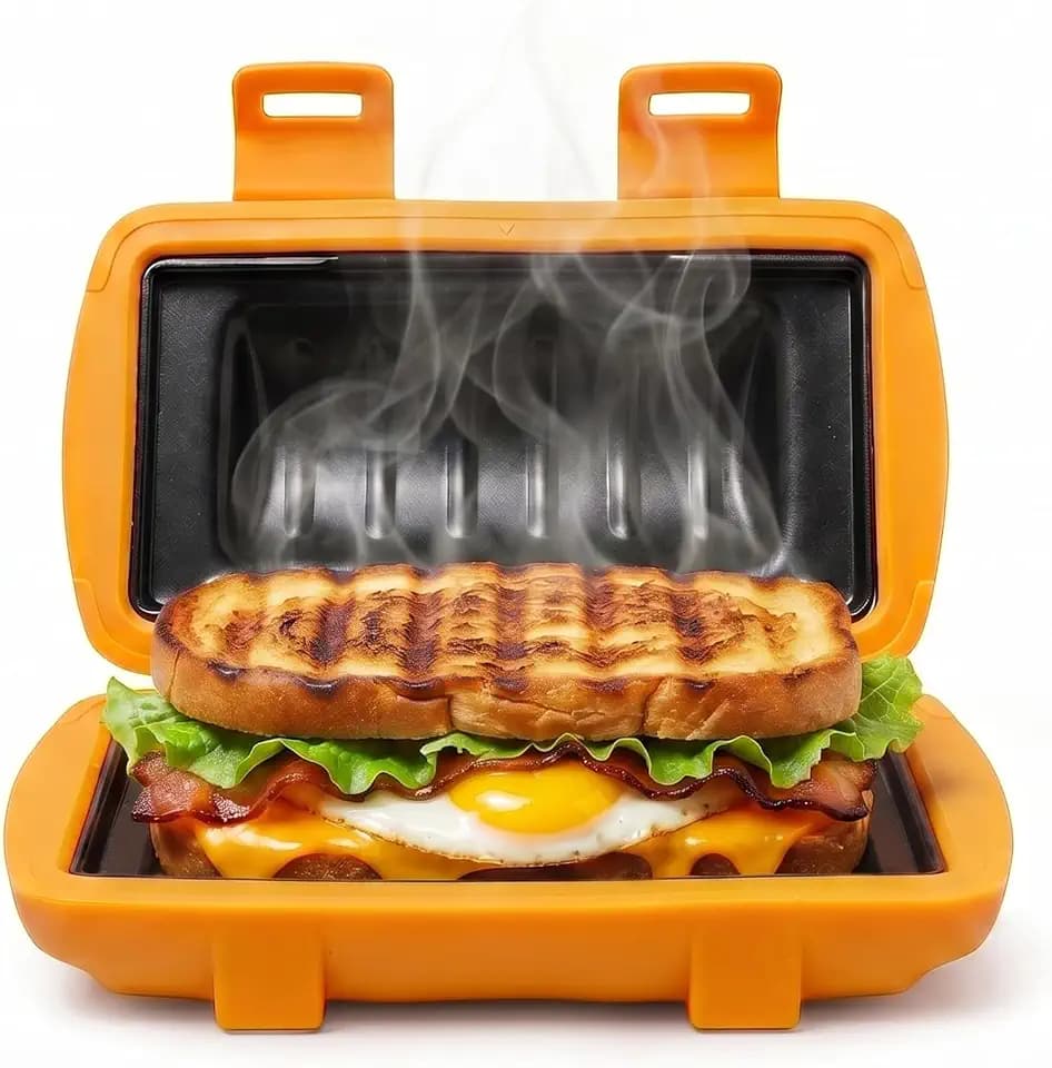 Microwave Sandwich Maker, Non-Stick Panini Press and Pocket Mini Pie Maker
