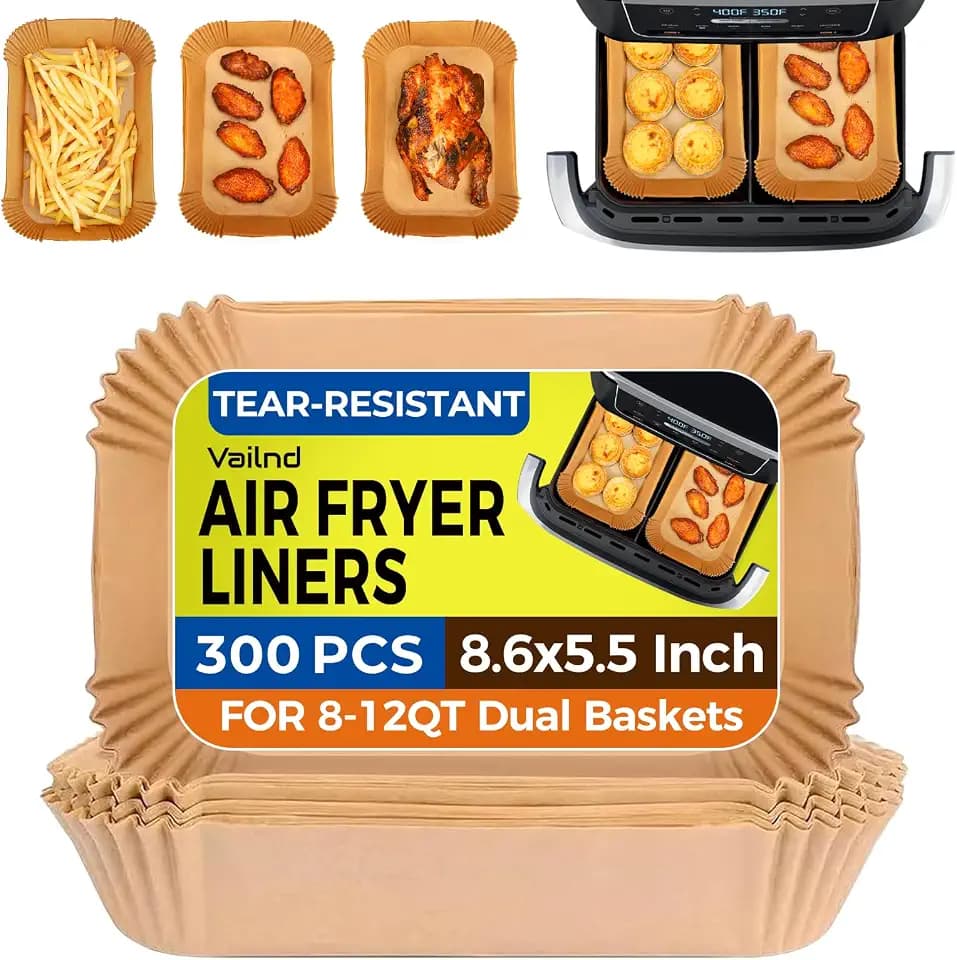 300PCS Air Fryer Liners Disposable for Ninja Dual Basket
