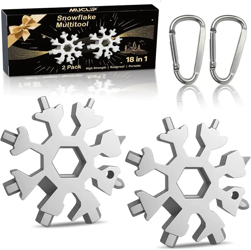 2-Pack 18-in-1 Stainless Steel Snowflake Multitools