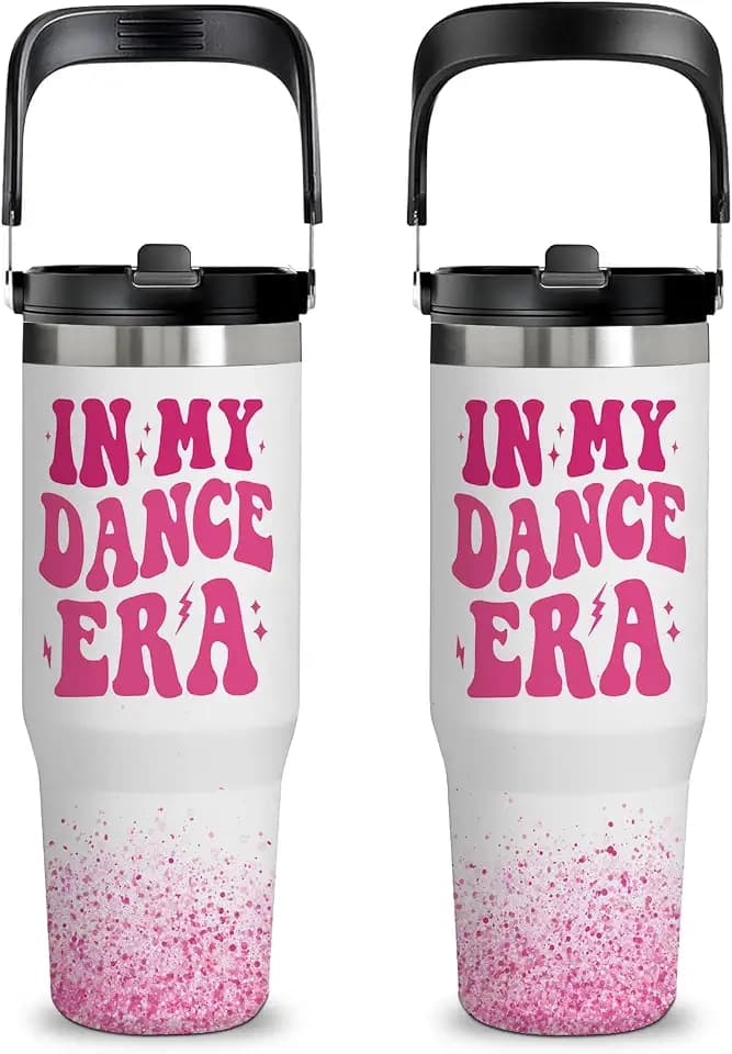 30oz Dance Insulated Tumbler with Top Handle, Dance Gifts for Girls Women