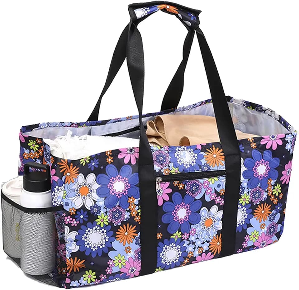 Extra Large Utility Tote Bag - Reusable Grocery Bags Foldable Heavy Duty