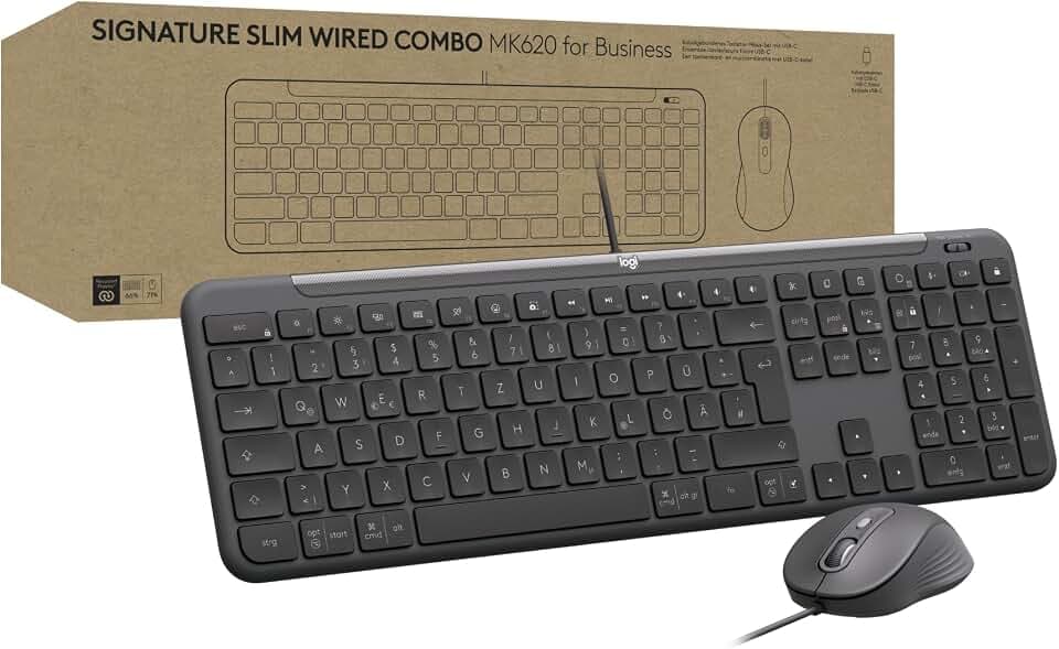 Logitech Signature Slim Wired Combo MK620 for Business (Grafit)