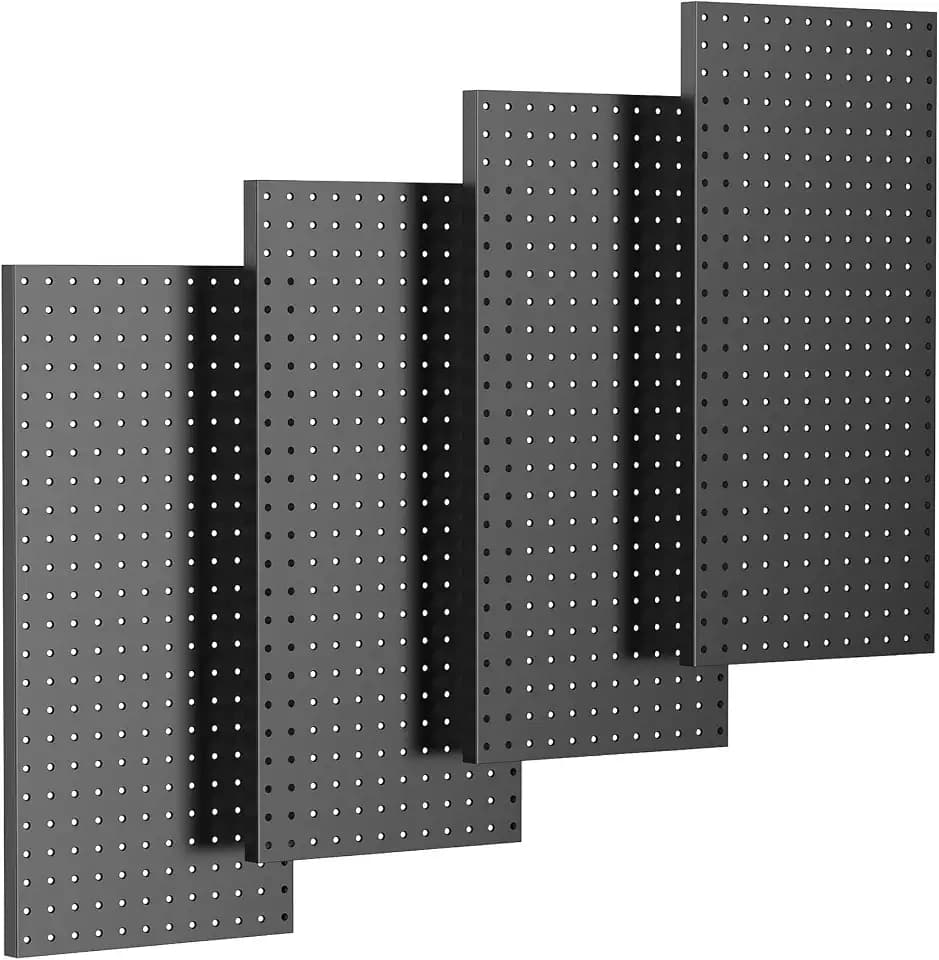 TORACK 4-Pack 12x24 inch Metal Pegboard Panels for Wall, Tools Pegboard