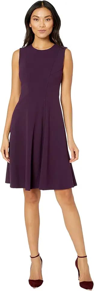 Tommy Hilfiger Womens Solid Fit and Flare