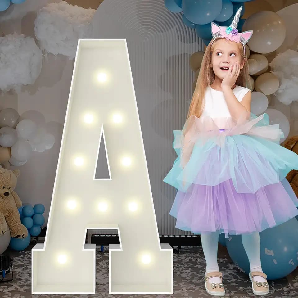 3FT Large Marquee Letters, Light Up Letters A Sign for Baby Shower Decor